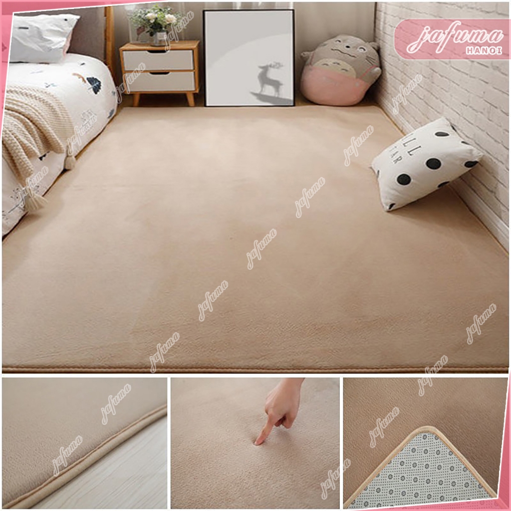 Thảm trải sàn lông mịn decor phòng ngủ cao cấp kích thước 1mx1m6 |JAFUMA|