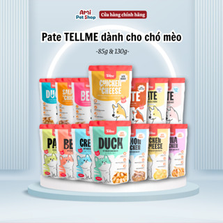  Gói to 130g & Gói 85g - Pate TellMe cho chó mèo - Pate Gan Gà sốt phô mai Bí đỏ pate sốt cá hồi cho chó mèo siêu rẻ 