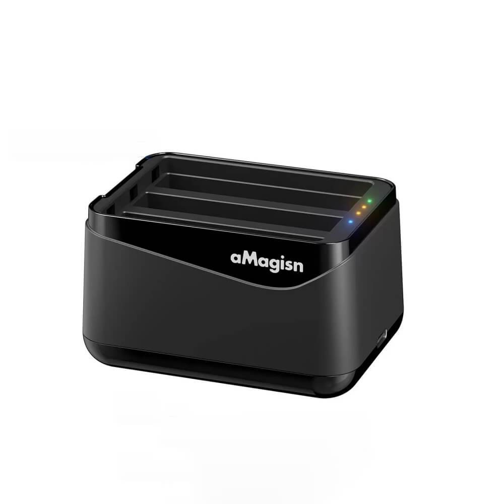 DOCK SẠC PIN INSTA360 X5 AMAGISN 15W (3 KHE)