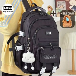 Balo đi học nam nữ Cặp đi học unisex nhiều ngăn chống nước Luci Bag cặp sách đựng vừa laptop 15,6 inch basic