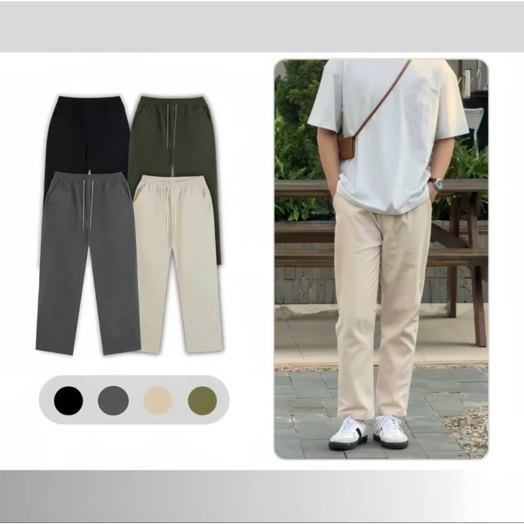 [XẢ HÀNG] Quần Baggy Kaki - MQ2 Nam Nữ Cạp Chun Ống Rộng Lưng Cao Chất Kaki 4 Màu MQ LUXURY 79