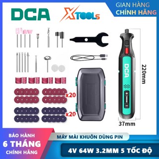 Máy mài khuôn, đánh bóng mini DCA cầm tay sạc pin 4V 0.9Ah 3.2mm 5 tốc độ cắt, khắc, phay, mài, vẽ, cắt tỉa, đánh bóng