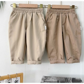 [9-34kg] Quần dài kaki cotton co giãn cho bé trai mềm mát đi học, đi chơi