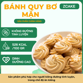 Bánh Quy Bơ Mặn - ZCake - Không đường tinh luyện - Ăn kiêng - Thơm ngon bổ dưỡng