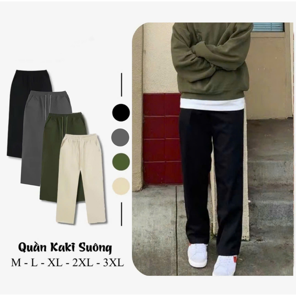 [XẢ HÀNG] Quần Kaki Ống Rộng - MQ2 Form Baggy Chất Vải Kaki Dầy Dặn Mềm Thoáng Mát MQ LUXURY