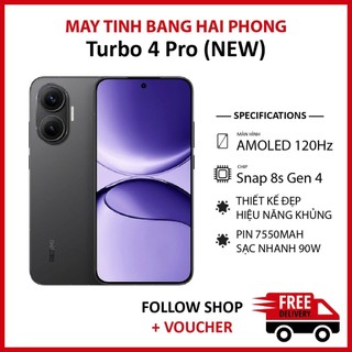  Điện thoại Xiaomi Redmi Turbo 4 Pro NEW RAM 12 256GB chip Snapdragon 8s Gen 4 màn 1.5K 120Hz pin 7550 mAh 