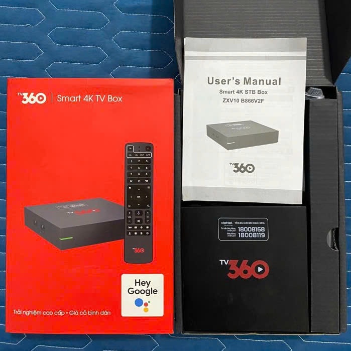 Android Tivi Box 360 Viettel - B866V2F - ATV12 - Xem Truyền hình, Youtube, Bóng đá miễn phí-karaoke