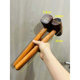 Búa gỗ dùng để đập đóng thủ công, đầu búa làm bằng gỗ nghiến (1 cái)