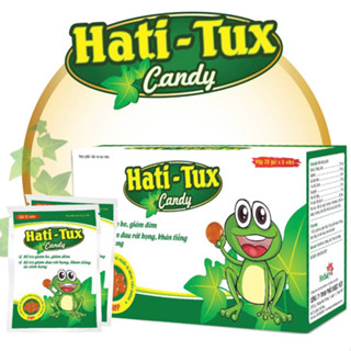   HỘP 20 GÓI x 8 VIÊN  KẸO NGẬM HATITUX-KẸO CON ẾCH-HỖ TRỢ GIẢM HO VIÊM HỌNG 