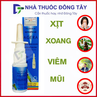   Combo 2  Xịt Xoang AGERA KINGPHAR Giảm Nghẹt Mũi Chảy Mũi Do Viêm Xoang Viêm Mũi Dị Ứng  Lọ 15ml  - Nhà Thuốc 