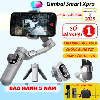 Gimbal Xpro chống rung cho điện thoại, Tay Cầm Chống Rung Điện Thoại 3 Trục Cao Cấp, Pin Khủng Sạc Không Dây