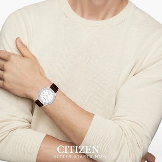 Đồng Hồ Nam Citizen Eco-Drive Dây Da BV1119-14A - Măt Trắng (40mm)