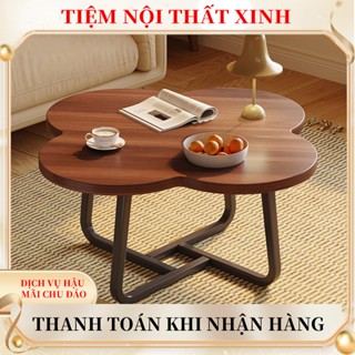  Bàn cà phê gỗ mini decor phòng khách–Hình dáng cỏ bốn lá  ấn tượng,phong cách Bắc Âu phù hợp mọi không gian sống hiệ 