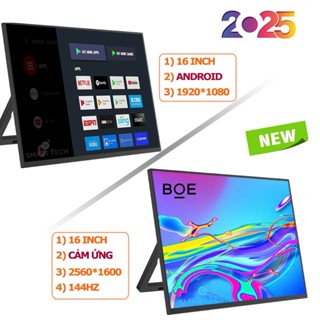 [Tặng bao da bảo vệ] BOE Màn hình di động IPS 2.5K / Android FHD, 60hz - 144hz Type C / HDMI Portable, 16inch
