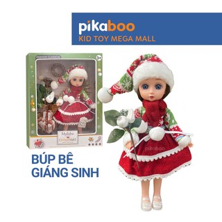  Búp bê Noel Pikaboo quà giáng sinh kèm cành thông xinh xắn có khớp tay chân linh hoạt quà tặng tuyệt vời cho bé 