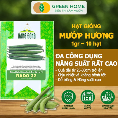 Hạt Giống Mướp Hương Trái Dài GreenHome, Gói 1g~10 hạt, Dễ Trồng, Nảy Mầm Cao, Thu Hoạch Nhanh T16