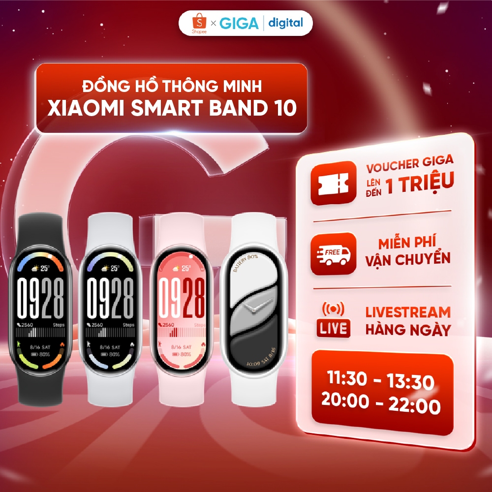 Vòng đeo tay thông minh Xiaomi Mi Band 9/ Band 10 - Thời lượng pin lên tới 21 ngày | BigBuy360 - bigbuy360.vn