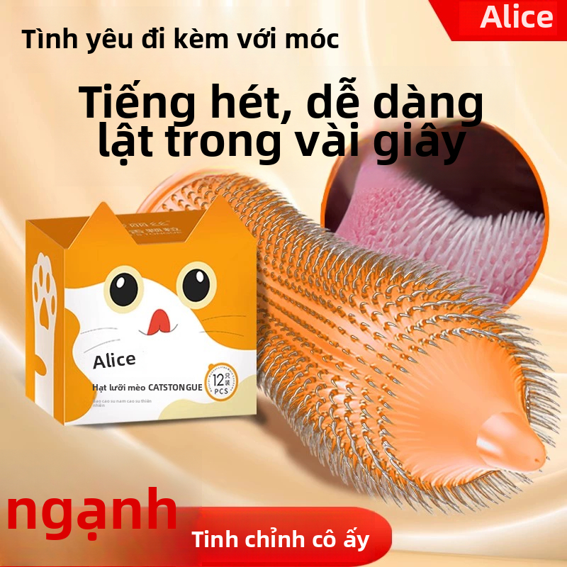 Bao Cao Su Có Gai Siêu Mỏng – Hộp 10 Cái, Lưỡi Mèo Tăng Khoái Cảm, Che Tên Khi Gửi