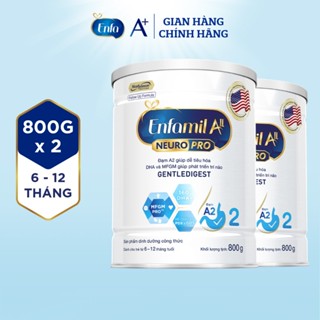 [V] Bộ 2 lon sữa bột Enfamil A2 Neuropro 2 giúp dễ tiêu hóa, hấp thu cho trẻ từ 6-12 tháng tuổi– 800g/lon