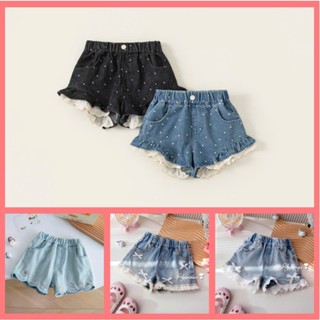 Quần short jeans bé gái Moon kids quần đùi jeans nhiều mẫu bé gái phong cách Hàn QJ2556