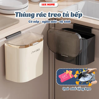 Thùng Rác Treo Tủ Bếp Thông Minh, Thùng Rác Dán Tường Nhà Tắm, Nhà Vệ Sinh Nắp Lật - Trượt Tiện Lợi