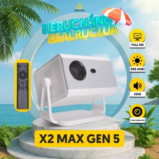 [Tặng Phụ Kiện] Máy Chiếu Mini Cao cấp Beecube X2 Max Gen 5 - Độ phân giải Full HD 1080P - Tích hợp loa 20W