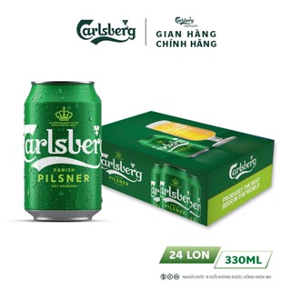   LS  Carlsberg - Bia Danish Pilsner - Nồng độ cồn 5% - Thùng 24 lon 330ml Beer Đan Mạch hảo hạng 