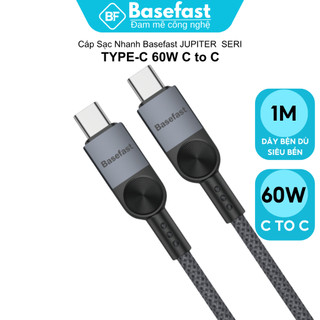  Dây sạc nhanh Type C 60W basefast cáp sạc bện dù siêu bền cho android samsung xiaomi máy tính bảng 