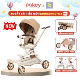 [NEW] Xe Đẩy Cho Bé Baobaohao V16 PRO Bản Mới, Xe Đẩy Cho Bé Gấp Gọn Cao Cấp Đảo 2 Chiều, Bánh Xe Di Chuyển 360 Độ