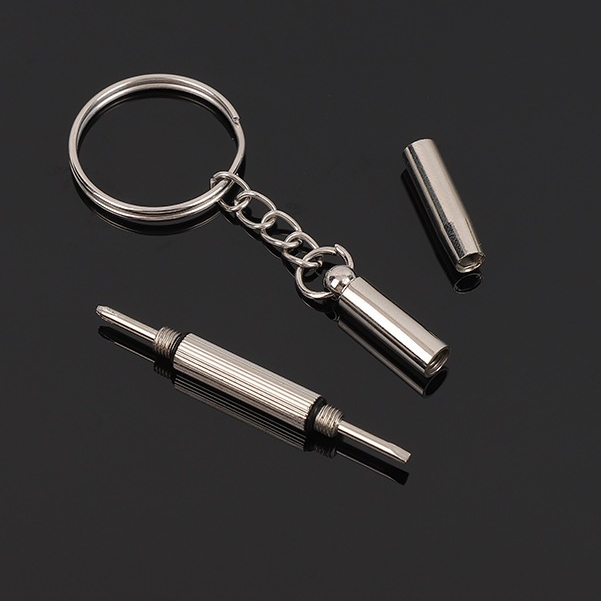 Tua vít vặn ốc mắt kính đa năng 2 đầu linh hoạt có móc khóa