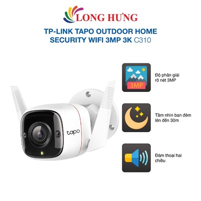 Camera ngoài trời TP-Link Tapo Outdoor Home Security Wifi 3MP 2K C310 - Hàng chính hãng