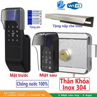 [Chống nước] Khóa vân tay cửa cổng, Khóa vân tay 2 mặt/1 mặt, App TTLock/Tuya , Wifi tùy chọn