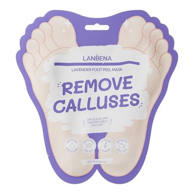Mặt Nạ Chân Lanbena Làm Mờ Nếp Nhăn Lavender Foot Peel Mask 1 Đôi