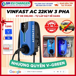 Sạc nhượng quyền VINFAST 22kW AC Sạc Xe điện VinFast VF5 VF6 VF7 VF8 VF9 VFe34 Limo Herio Nerio Green XanhSM SMEV