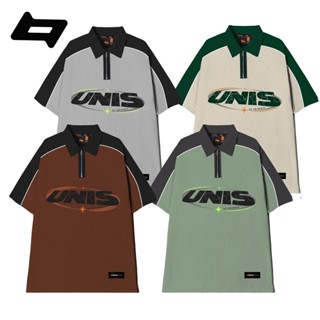 Áo polo local brand By Unispace tay lỡ form rộng oversize unisex nam nữ cotton Unis Zip