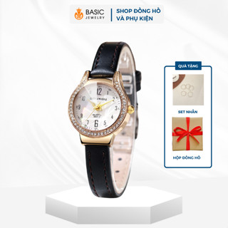 Đồng Hồ Nữ Doukou Đeo Tay Thời Trang Mặt Tròn Đính Đá Giọt Nước Nhiều Màu Basic Jewelry DH57