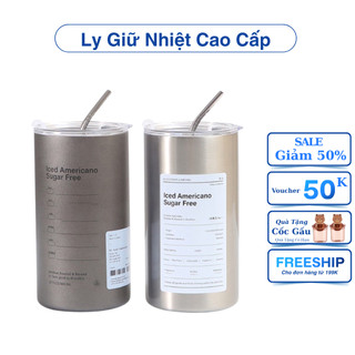  Ly Giữ Nhiệt Kèm Ống Hút Inox 304 Cao Cấp - Bình Uống Nước Giữ Nhiệt Siêu Tiện Lợi   Mẫu Mới Nhất   