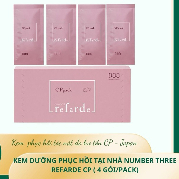 NUMBER THREE 003 KEM HẤP CUREPOD REFARDE CP PACK 4*12G