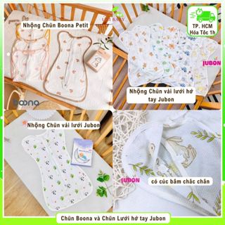 Nhộng chũn cho bé Boona và nhộng chũn thông hơi Jubon vải lưới làm túi ngủ cho bé sơ sinh