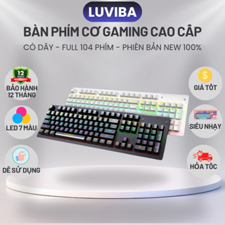 Bàn phím cơ Gaming Led có dây GK Pro, bàn phím máy tính laptop giá rẻ LUVIBA G801