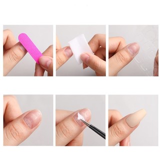 Nail box, 10 set phụ kiện nailbox (miếng dán, bông cồn, que đẩy da, dũa, keo)