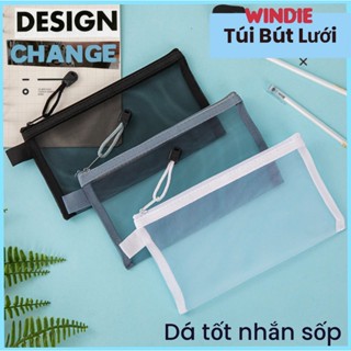  Túi Đựng Bút Lưới A6 Đơn Giản Một Ngăn Windie Ba Màu Basic 