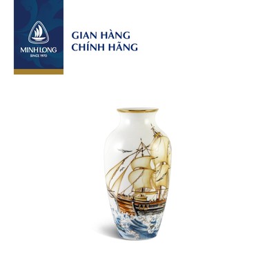 Bình Hoa, Bình Cắm Hoa Sứ Cao Cấp Minh Long 27 cm - Thuận Buồm