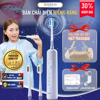 bàn chải điện Wisezen răng 3 chế độ bàn chải phù hợp cho cả người niềng răng Set quà Quà Tặng Bạn Gái