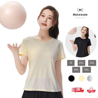 Áo tập gym yoga nữ cộc tay bigsize chất liệu co dãn,đồ thể thao bigsize nữ đến 120kg,có bigsize Ms7810