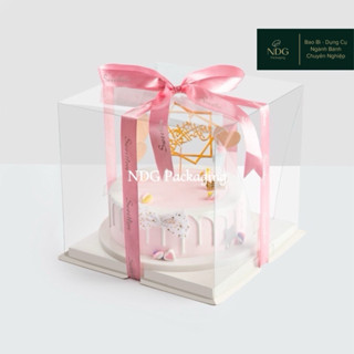 HỘP MICA ĐỰNG BÁNH KEM - HỘP TRONG SUỐT 2 CHI TIẾT - Hộp Đựng Bánh Sinh Nhật, Bánh Kem, Bánh Kem Mô Hình