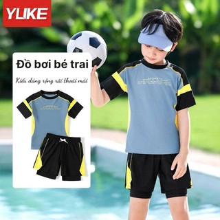 Đồ bơi bé trai tay ngắn YUKE kèm quần short – Chống nắng, nhanh khô, thiết kế thể thao năng động