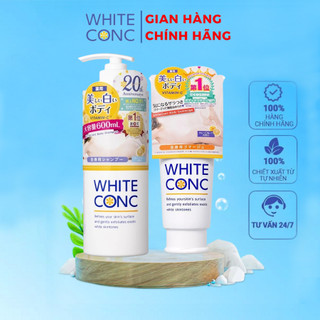  Combo Sữa tắm White Conc 600ml hương chanh + Tẩy tế bào chết White Conc 