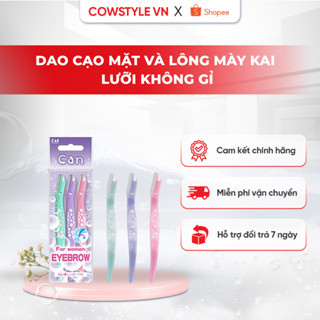  Dao cạo mặt và lông mày KAI lưỡi đơn thân nhựa không gỉ 