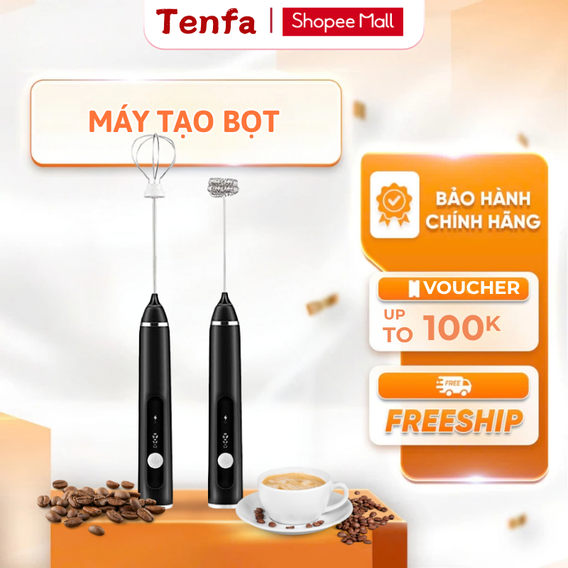 Máy đánh trứng  máy tạo bọt cafe mini cầm tay không dây chính hãng  hỗ trợ sạc pin